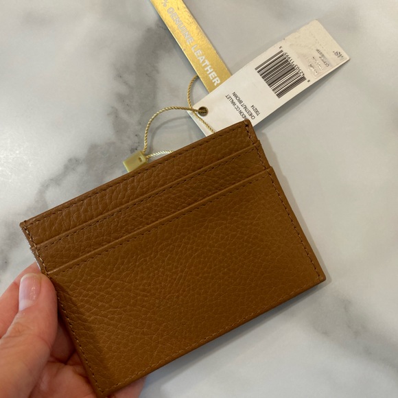 NWT! Aimee Kestenberg Credit Card Wallet Brown Genuine Leather London Slim - Picture 5 of 7